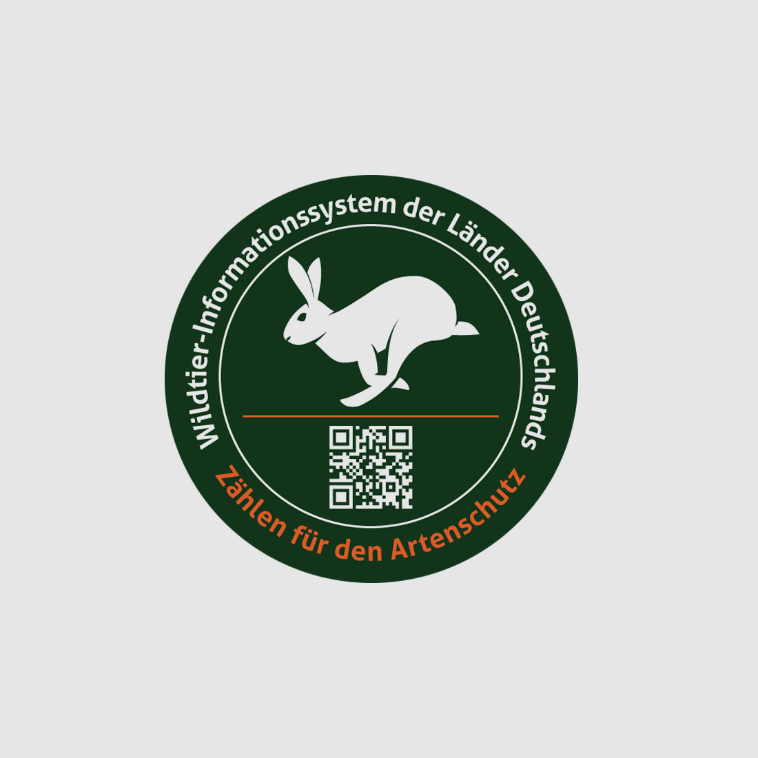 WILD-Aufkleber "Zählen für den Artenschutz" mit QR-Code