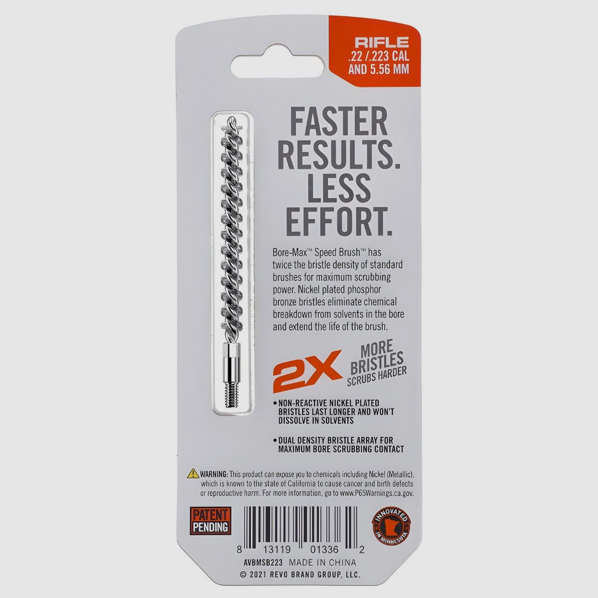 Real Avid - Bore-Max Speed Brush spazzola per la pulizia delle armi - 223 - AVBMSB223, immagine 2 di 6