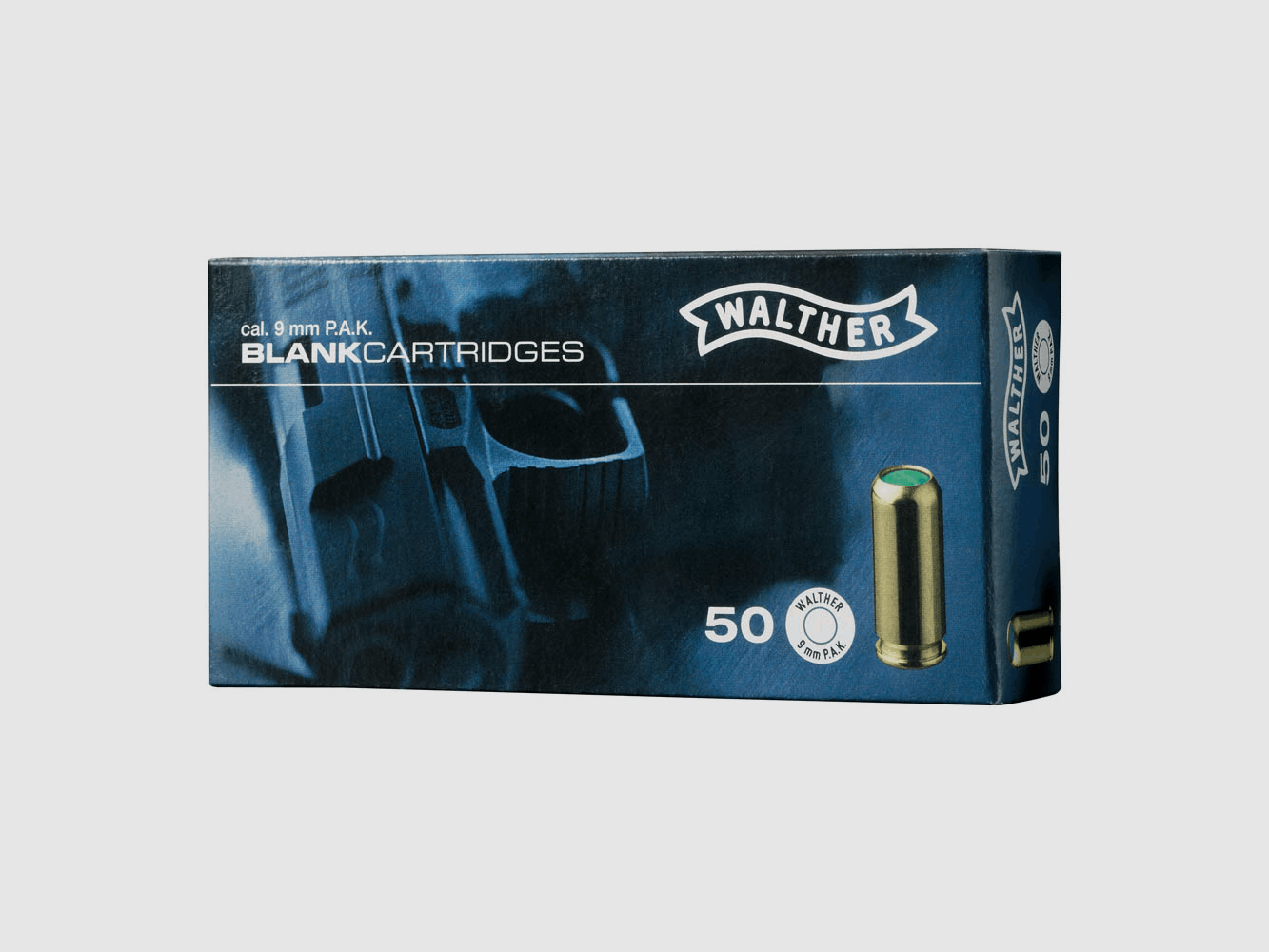 WALTHER CARTOUCHES À BLANCS 9mm P.A.K. 50 pièces