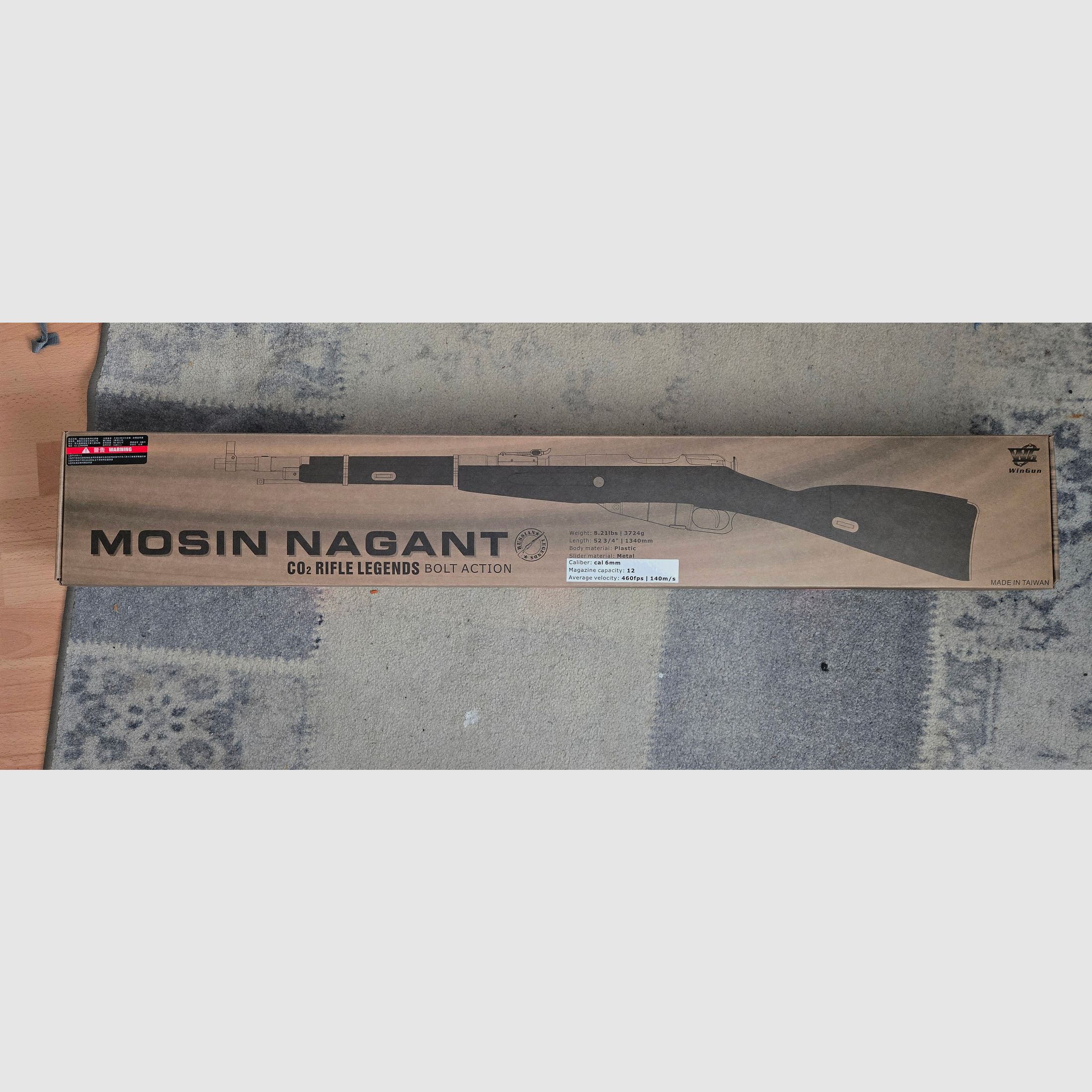 WinGun Mosin-Nagant M44 CO2 karabin powtarzalny 6mm BB w drewnianym wykończeniu