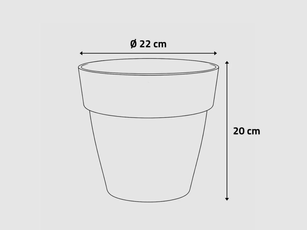 Elho flower pot Ø22xH20cm black made of recycled plastic with integrated water reservoir, image 5 of 7