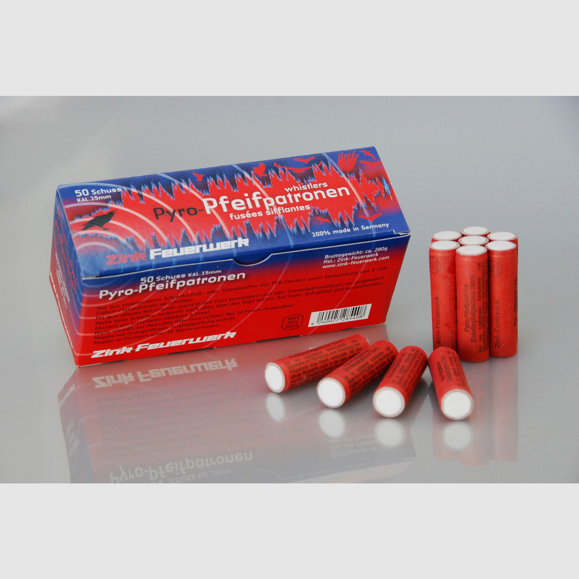 Pyro Pfeifpatronen 15 mm 50 St.