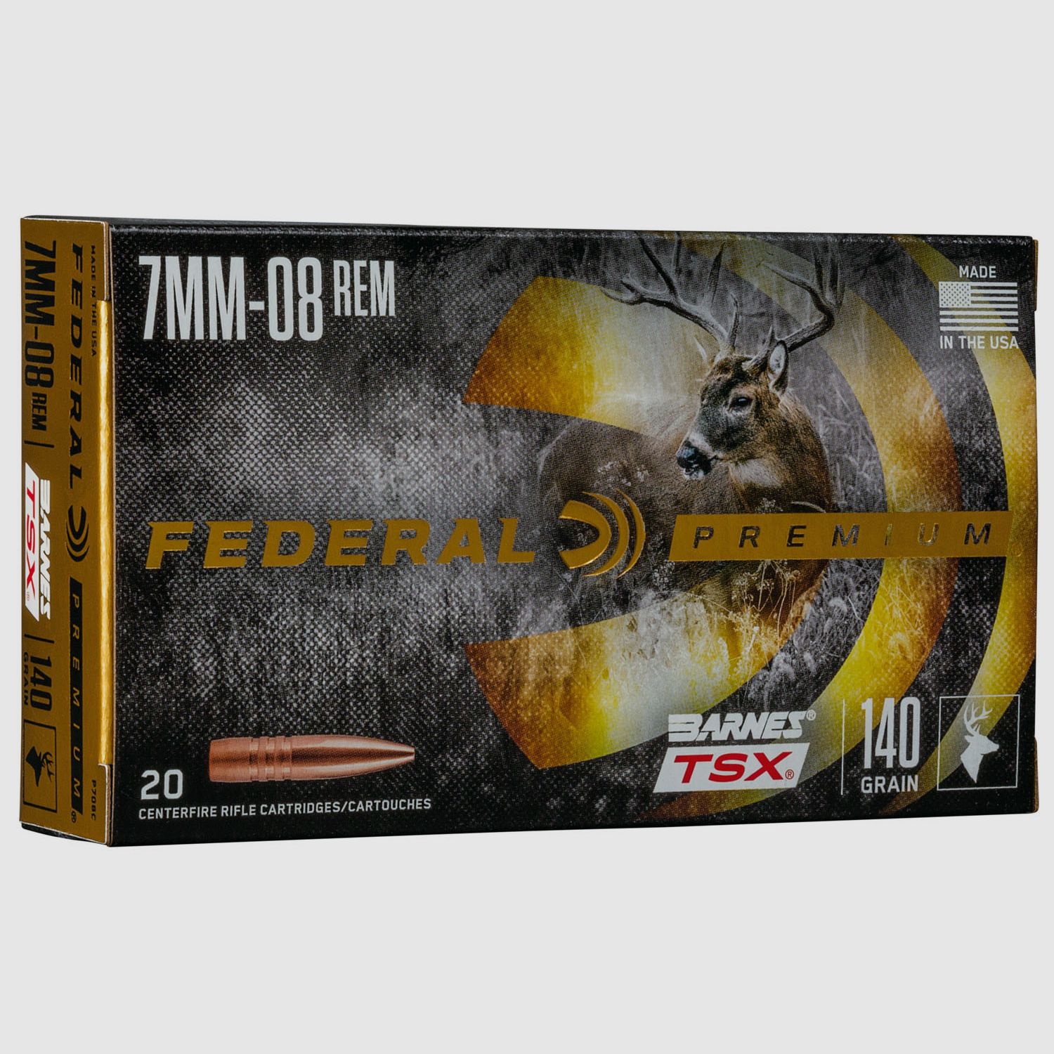 Büchsenmunition FEDERAL Barnes TSX – 7mm-08 – 140 grains, Bild 7 von 7