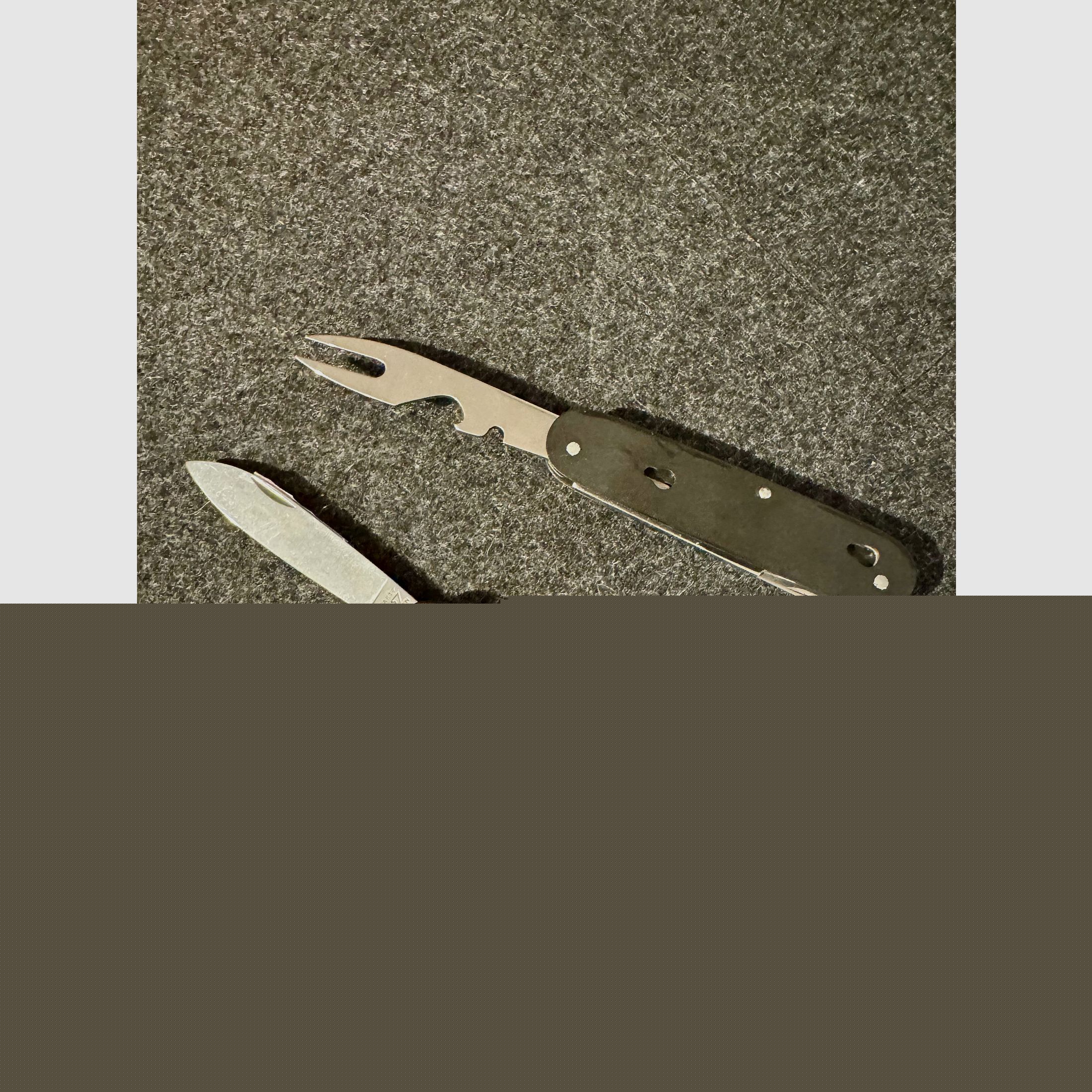 Richartz Solingen, Optima Picnic 7, mango de madera, cuchillo y tenedor