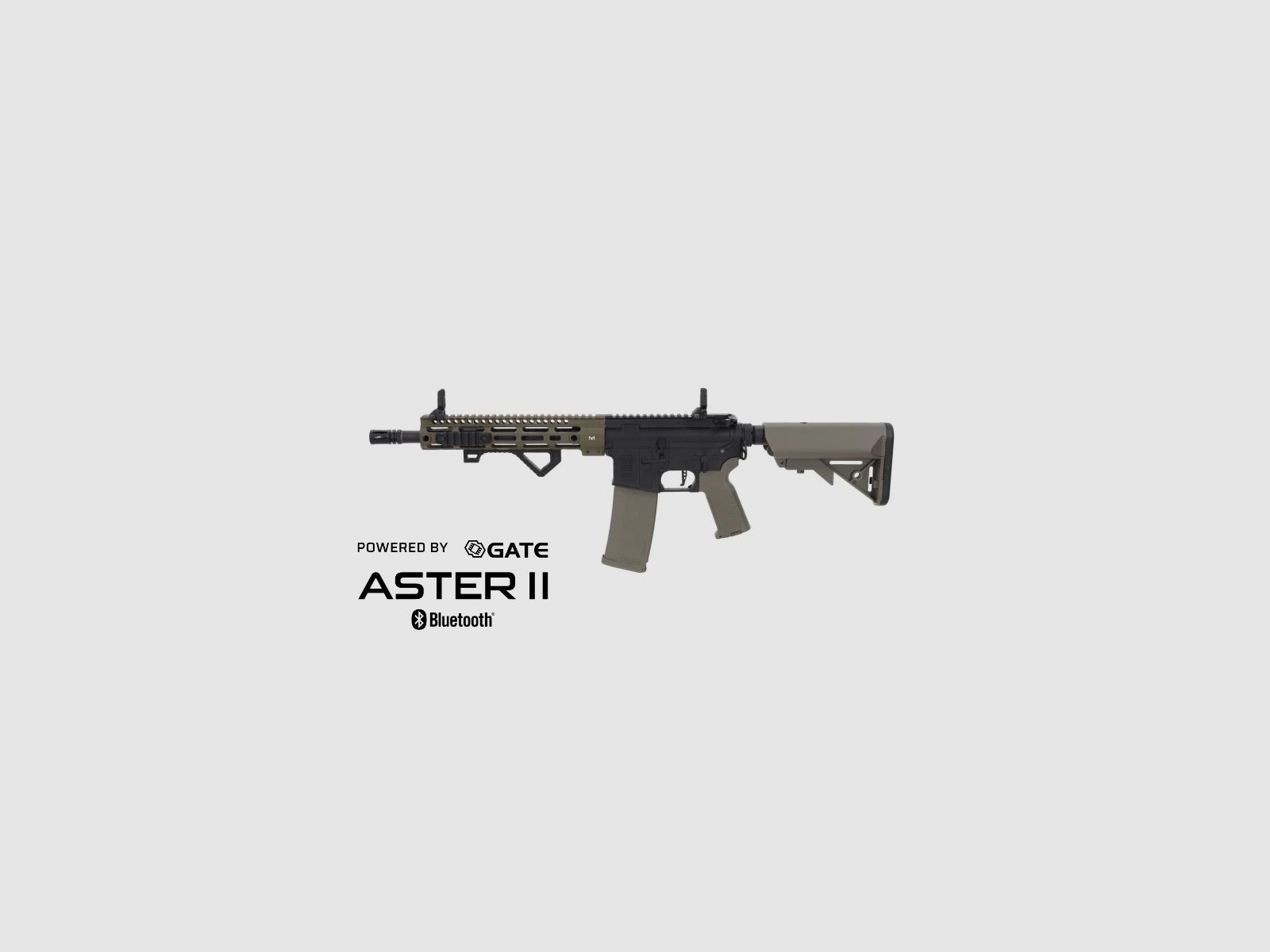 SA M4 Carbine M-LOK (SA-P20 PRIME™ Aster II ETU BLDC™) Rifle Airsoft Libre a partir de 18 - Negro/Oliva -F-