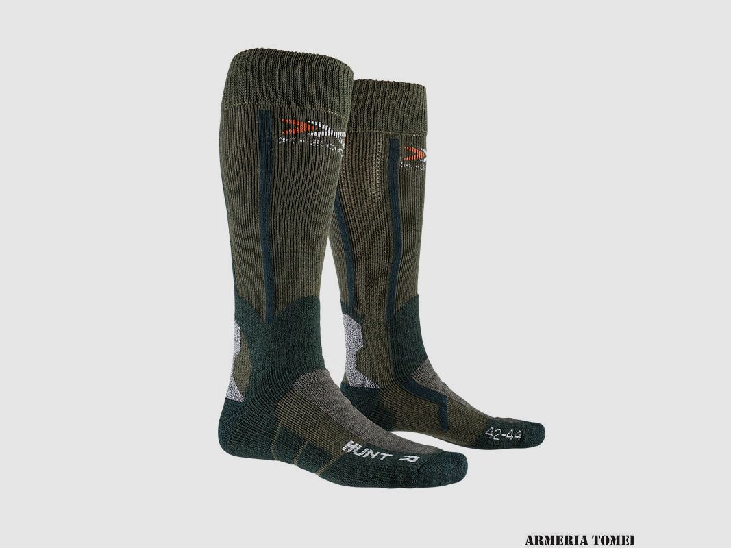 KOUSES – X-SOCKS – HUNT LONG 4.0 Olijfgroen/Fst. Groen