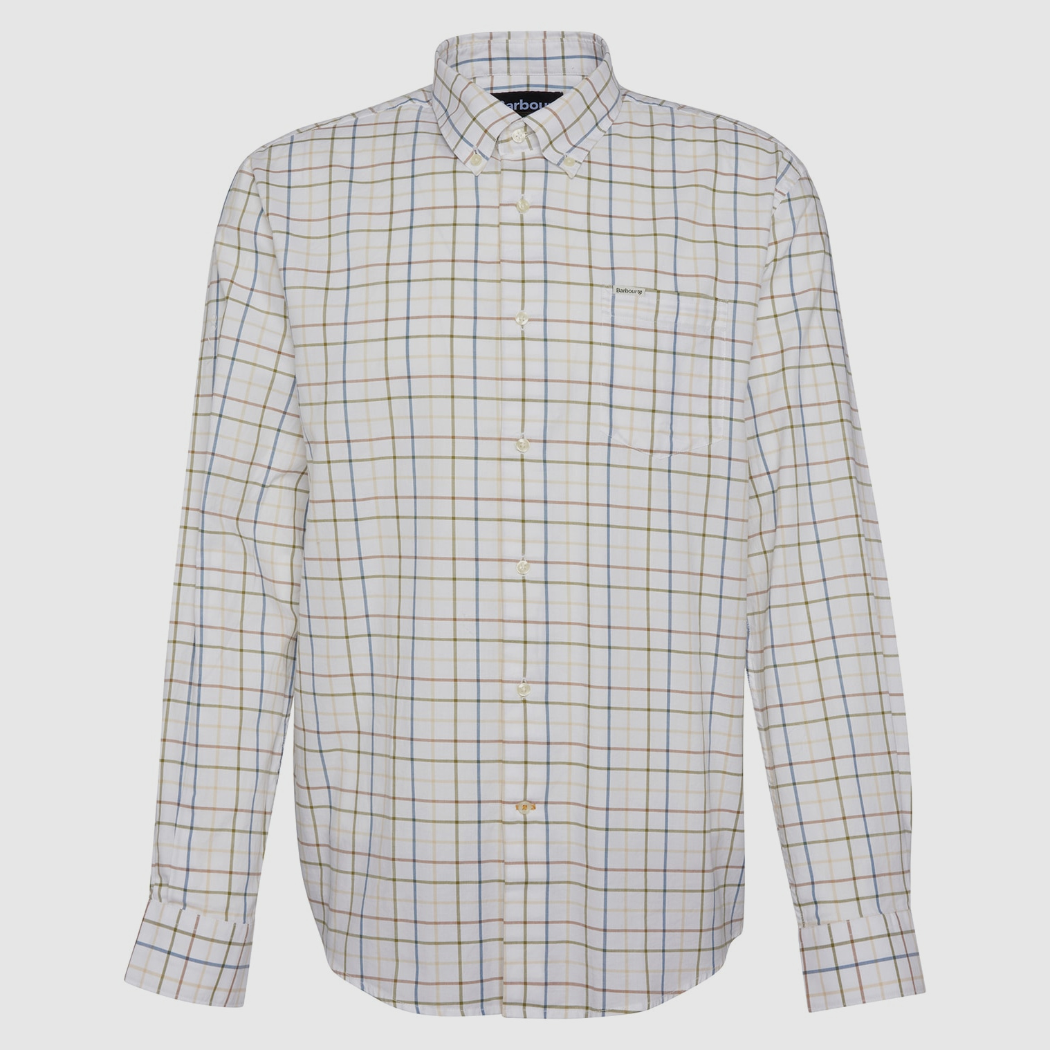 Barbour Caswell Tattersall Regular Fit Shirt Highland Olive/Dress Gord - L