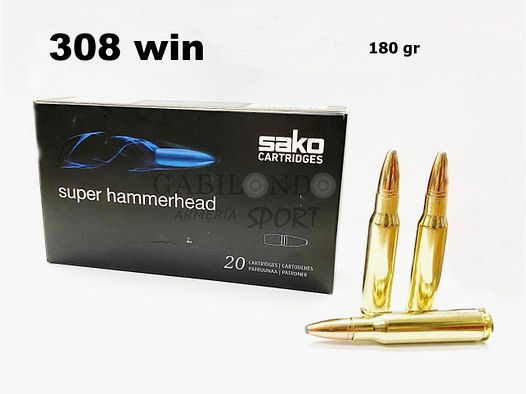Munition Sako Kal.308 Win Super Hammerhead 180 gr