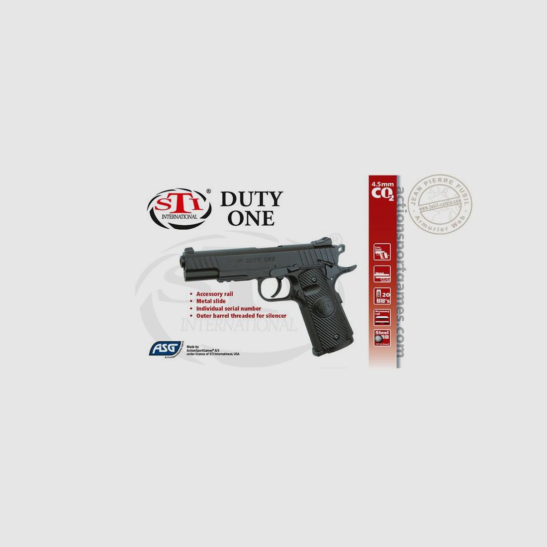 Pistola a CO2 4.5 mm BB ASG STI Duty One, immagine 3 di 3