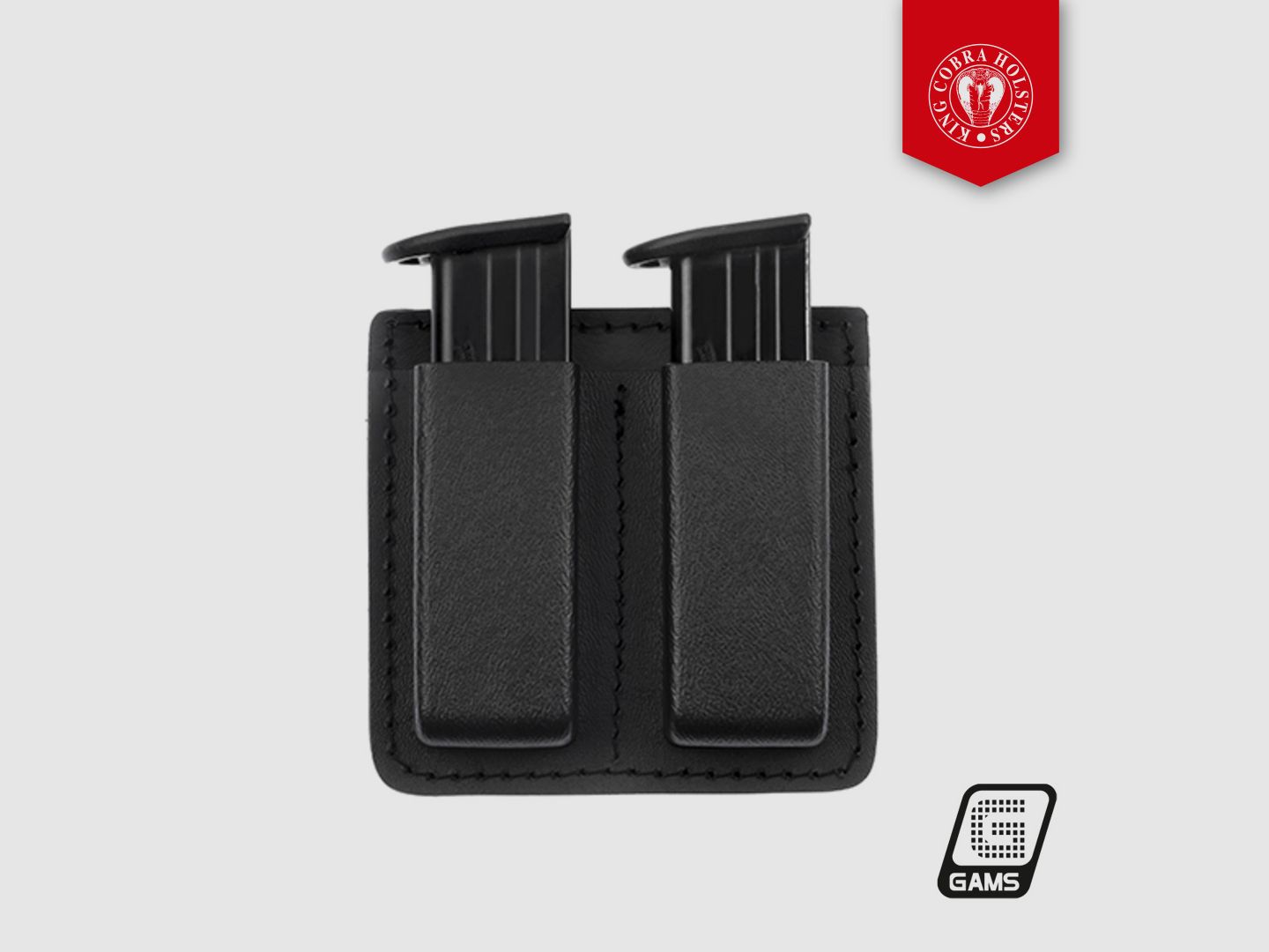 Porte-chargeur double ouvert en Kydex et Goma-Tech – KING COBRA