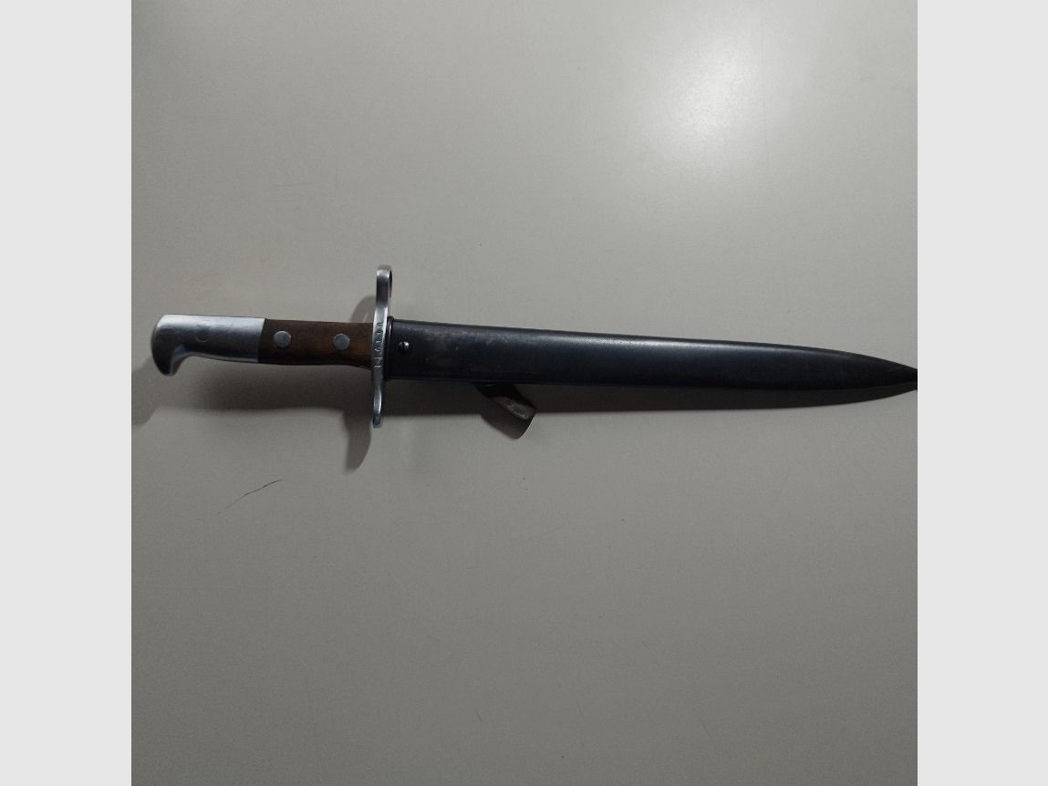 Schweizer Bajonett "Elsner Schwyz" Modell 1918 mit Metallscheide