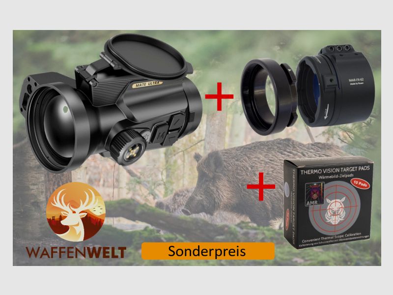 Nocpix MATE Ultra S60R im Komplett-Set mit Rusan MAR Adapter & Wärmebild-Zielpads