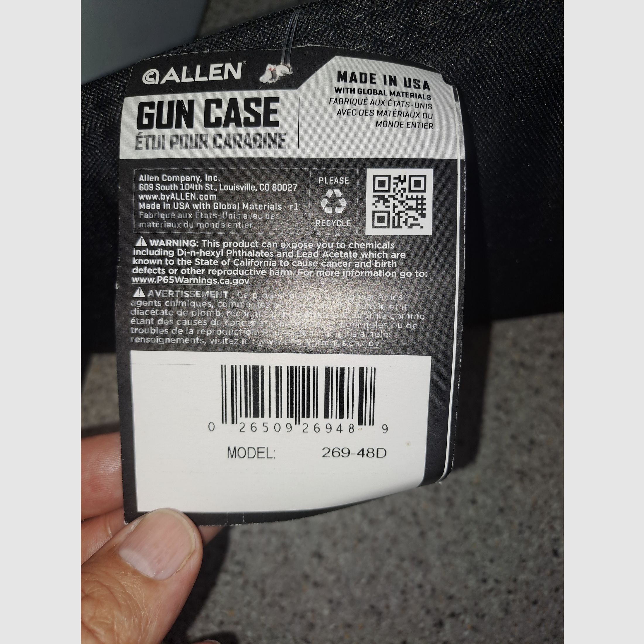 ALLEN Made in USA, Neues Langwaffenfuteral unbenutzt 130cm für LW mit ZF