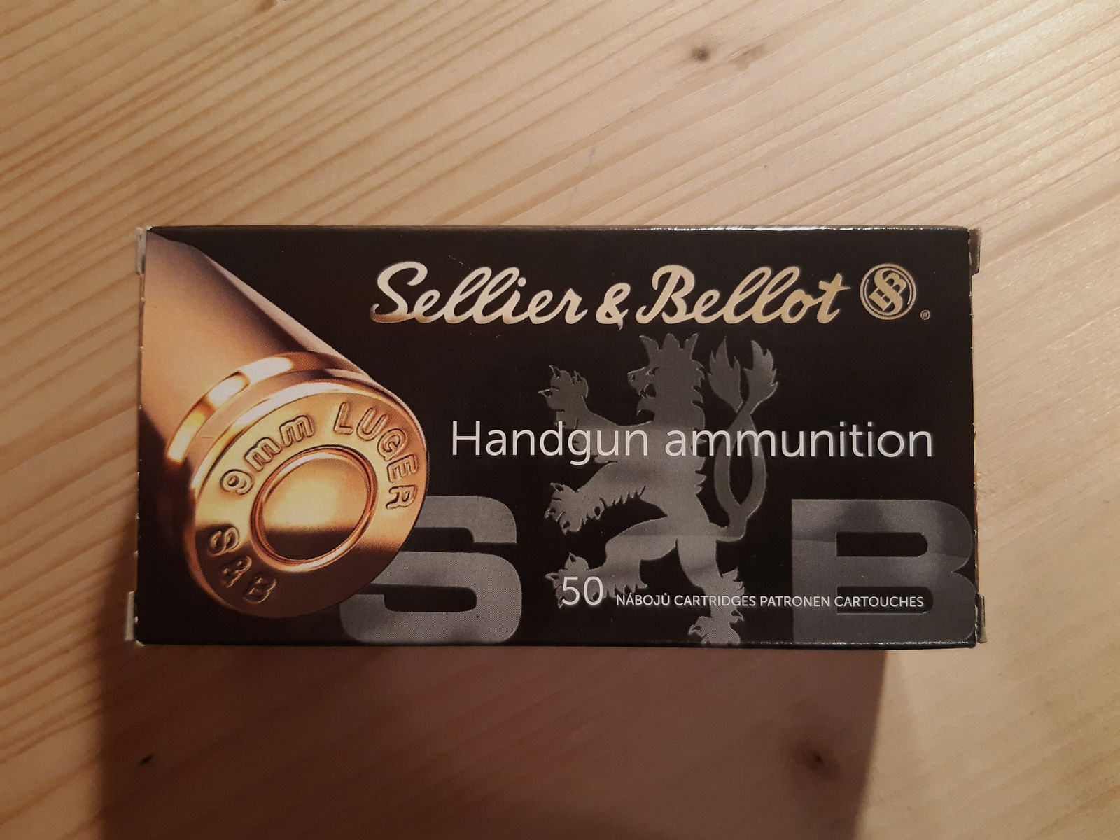 Sellier&Bellot 9mm FMJ 124grs, 8,0g, 1.000 Schuss