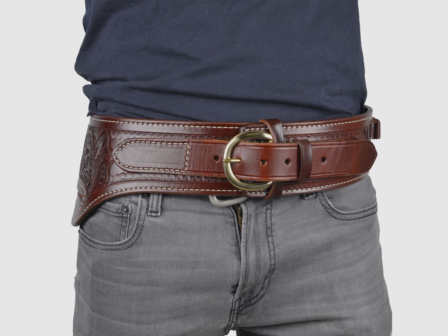 Ceinture personnalisée Buscadero Med .44/.45 marron RH
