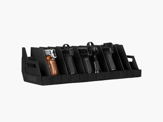 Savior - Przenośny Stojak Na Pistolety - 12 Szt. - Mobile Pistol Storage Rack - Black - RK-HAND-XTWELVE-BK