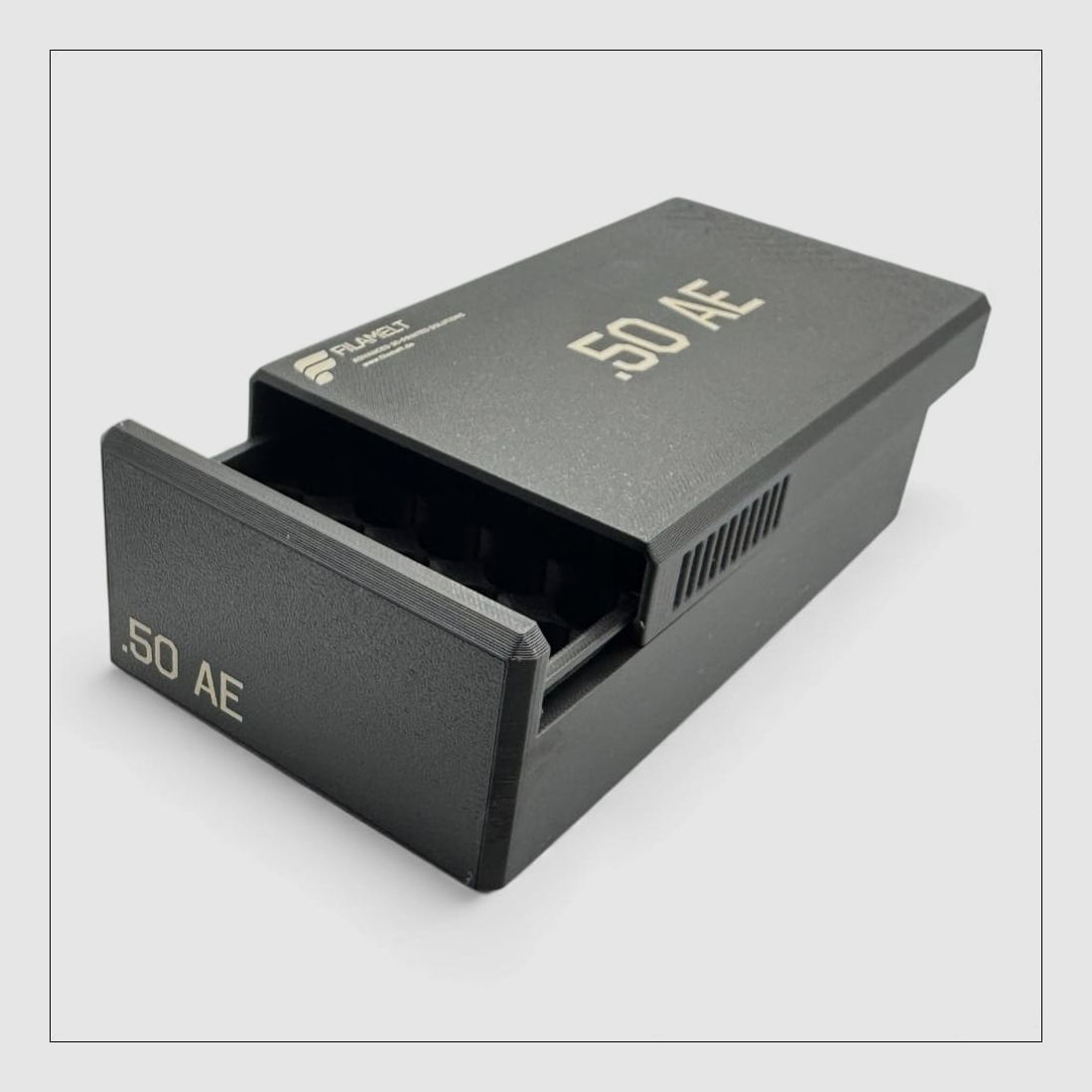 Filamelt Munitionsbox / .50 AE / ‘Schiebedeckel’ / Patronenbox, Ammo Box