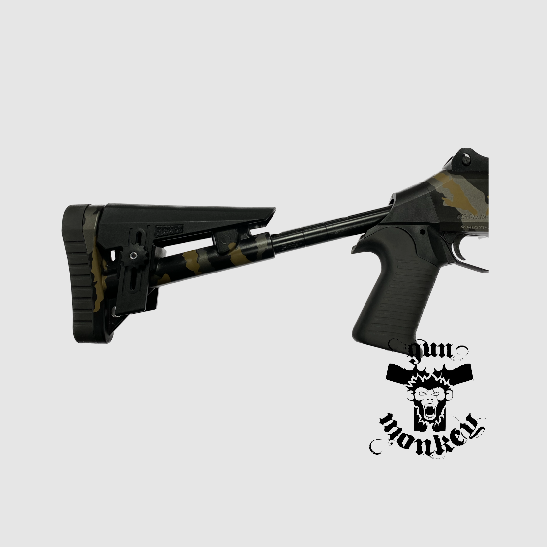 Fucile semiautomatico AKSA S4 FX-10 Tactical CAMO cal. 12/76 (Calcio telescopico), immagine 3 di 4