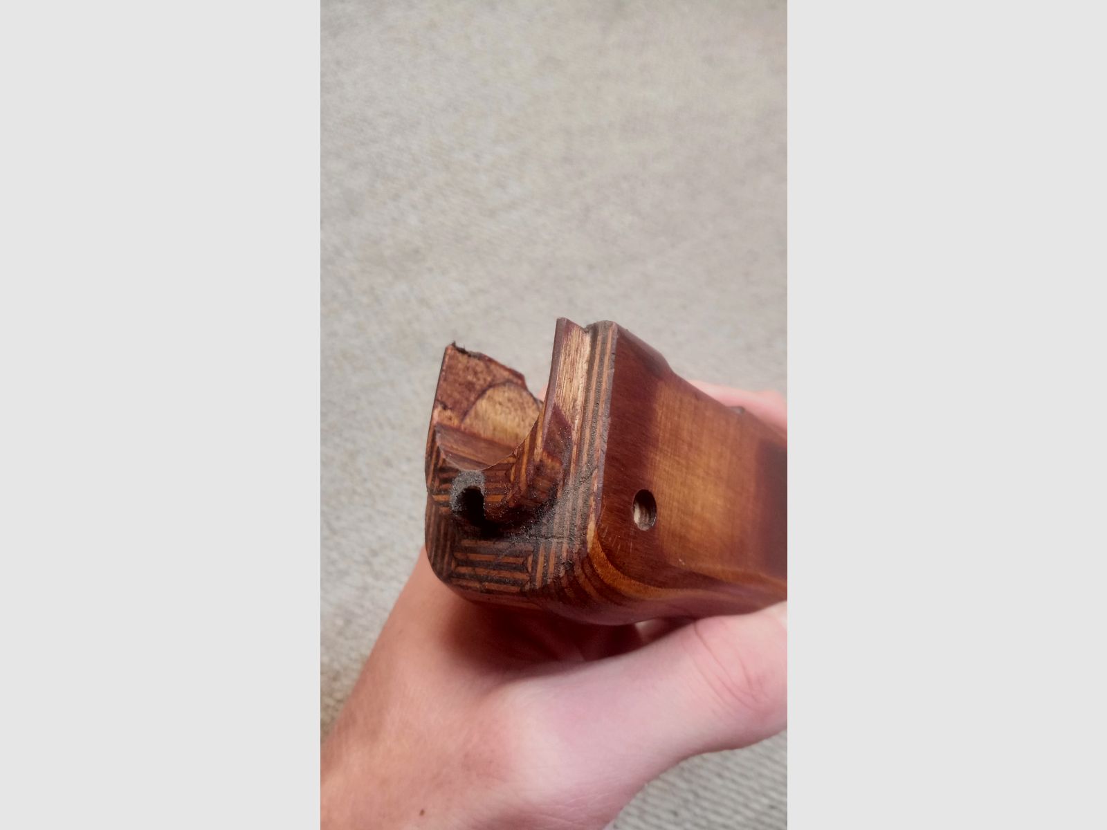 Original Russian RPK grip & handguard made of laminated wood with ferrule fitted for AK (AK74 / AK-100 / Saiga / AKM / Yunker 2/3/4 / Cybergun)