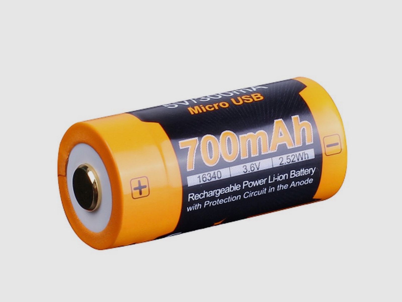 2x Fenix ARB-L16-700UP geschützter Li-Ionen Akku 16340 RC123A für PD25 PD22UE