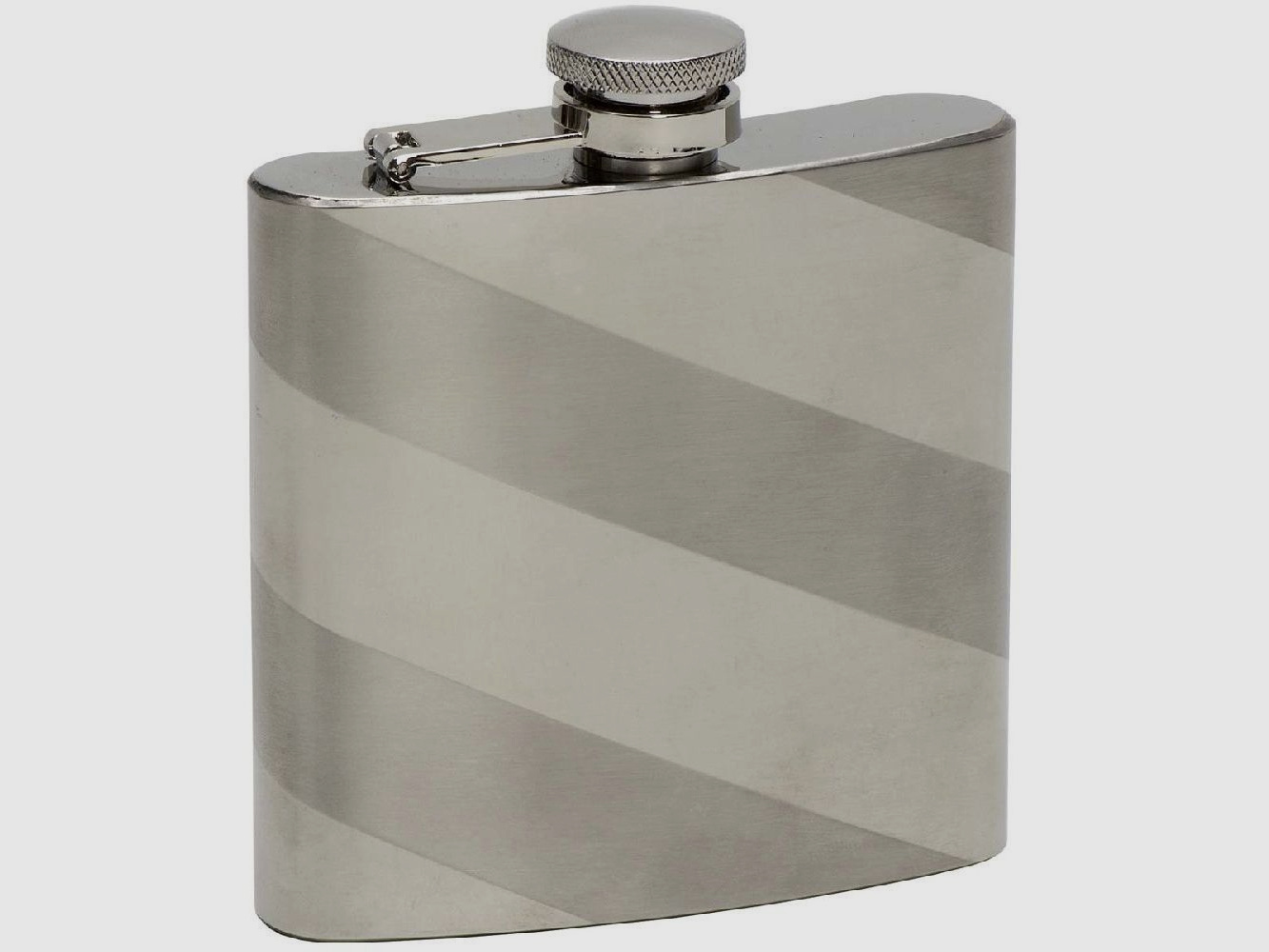 Flachmann Edelstahl gestreift