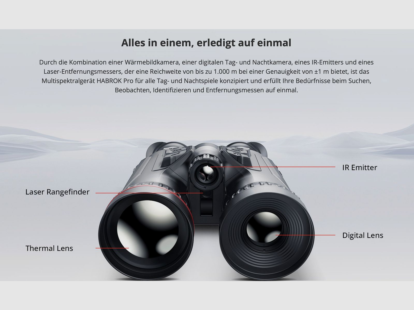 Hikmicro Binocular Habrok Pro HQ50LN Wärmebild Nachtsicht Digitalkamera 1920 × 1080 OLED