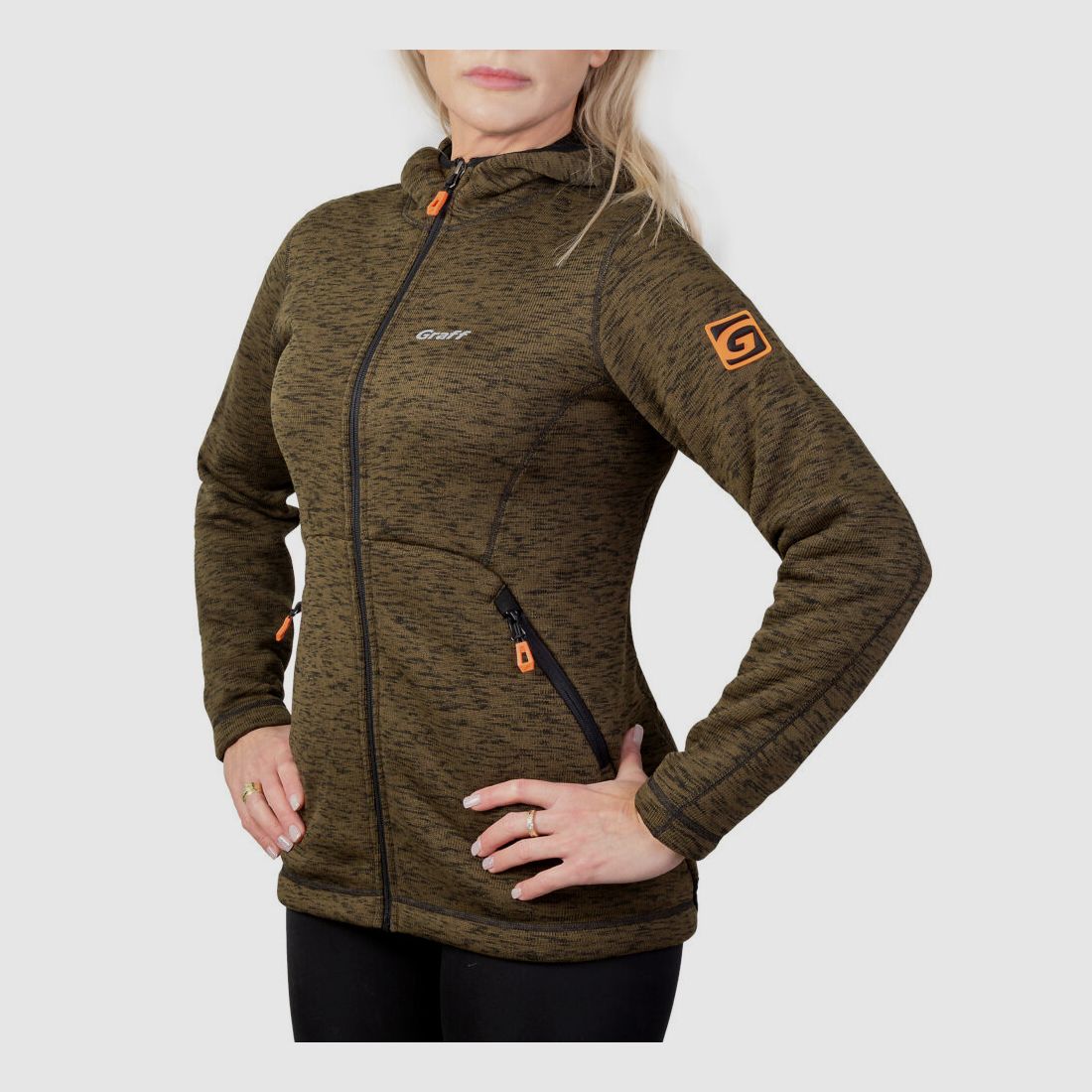 Sudadera de mujer GRAFF 229-BL-D – Verde jaspeado, imagen 34 de 42