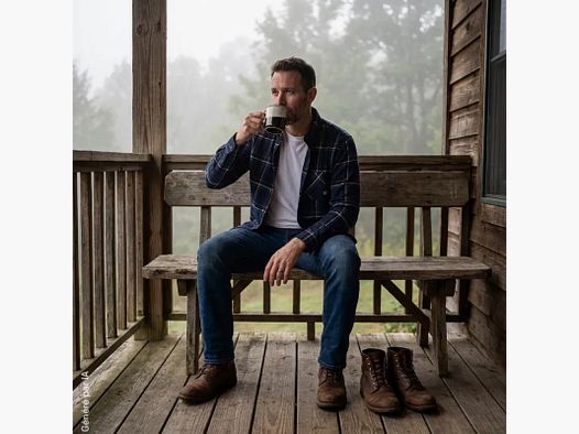 Sweet Shirt Men's Navy Blue Brushed Flannel 200g