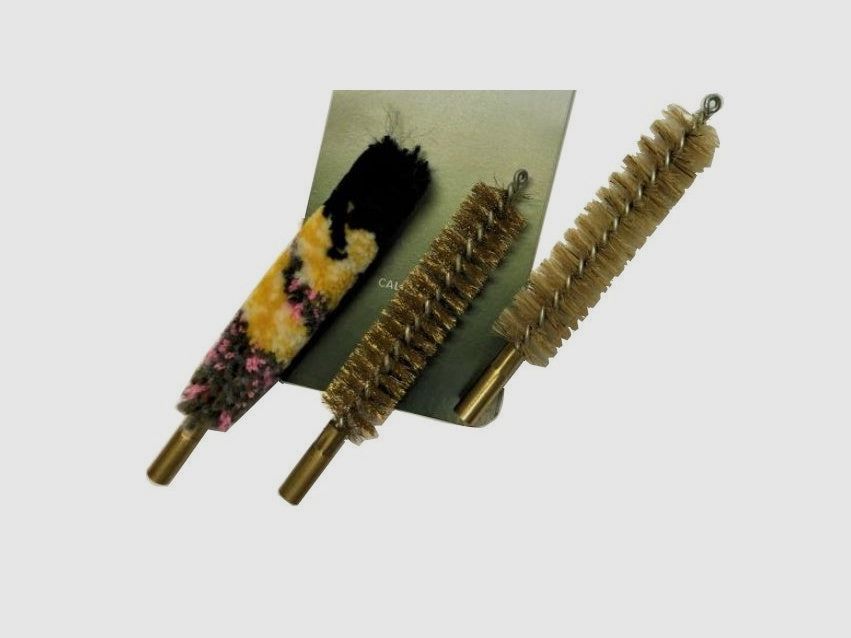 SET 3 BRUSHES .357 WOOL/ BRISTLE/ BRASS