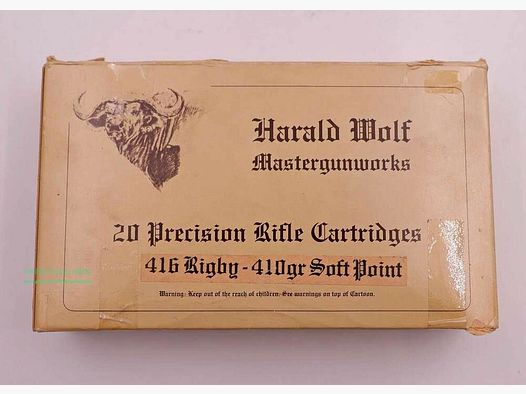 Harald Wolf, Belgien Büchsenpatronen .416Rigby