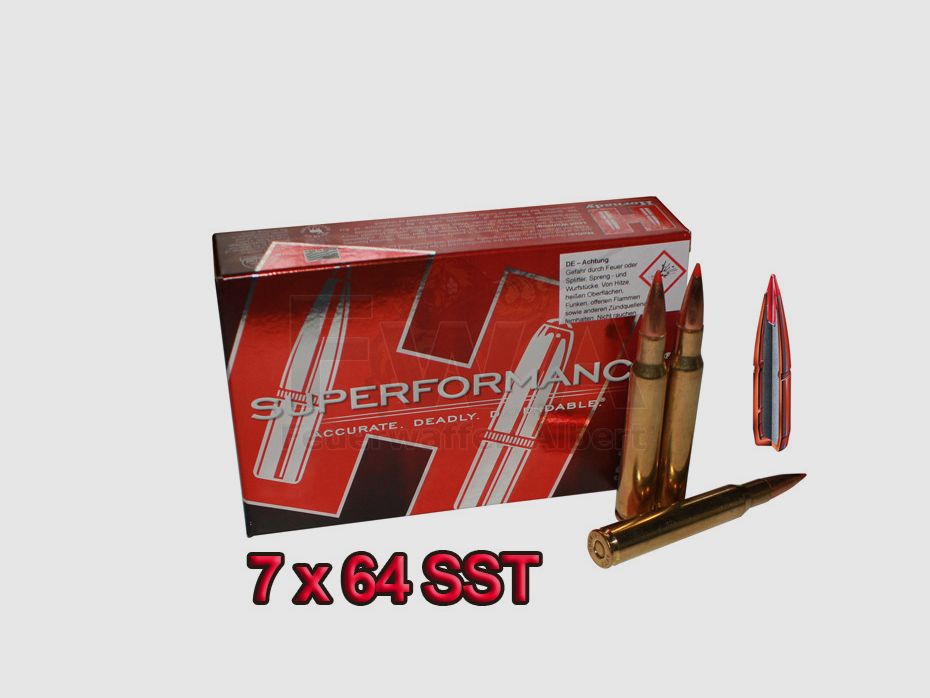 Patronen 7X64 SPF SST (Super Shock Tipped) 162grs. - Hornady