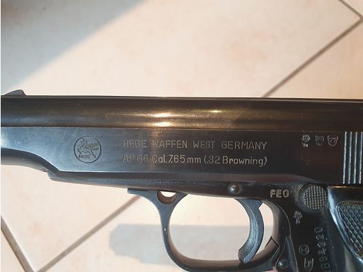 Automatik Pistole Kaliber 7,65 Hersteller Hege Waffen