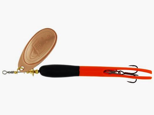Westin FC Spinner Upstream #5 20G Black Fluoro Orange Copper Blade