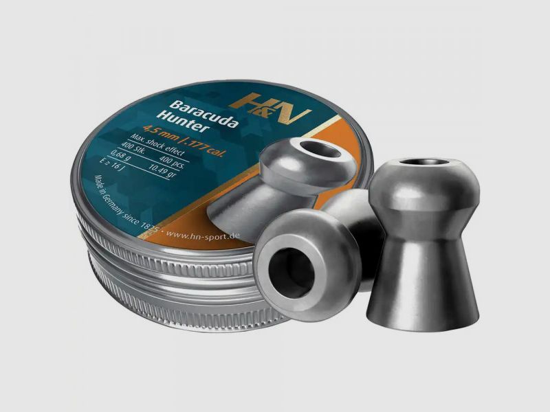 H&N BARACUDA HUNTER DIABOLOS 4,5 MM GLATT - 400 STÜCK