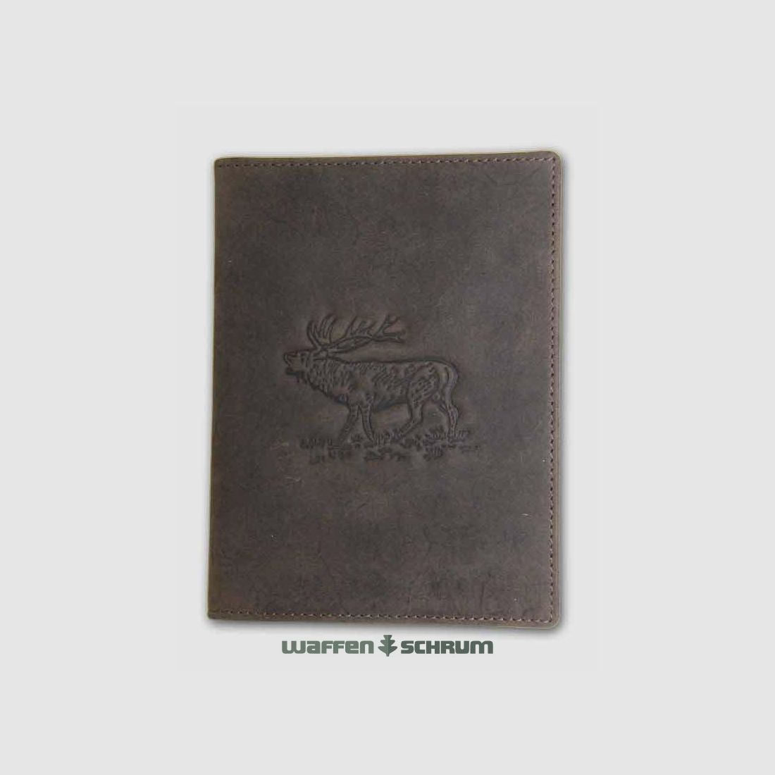 AKAH Jagdscheinetui Leder Hirschmotiv 6 Fächer