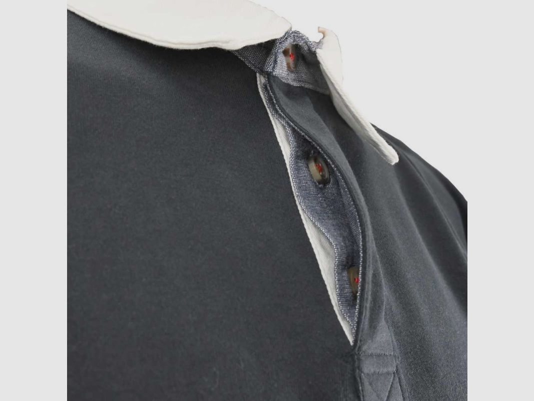 Polo FAST cotone blu navy maniche lunghe M a 3XL, immagine 3 di 8