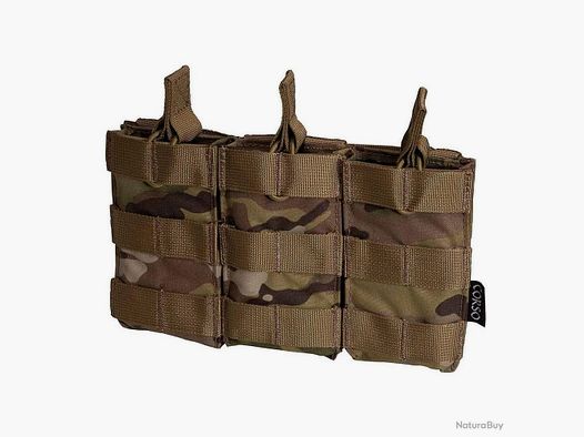 Triple M4 Magazine Pouch Corso Tactical - Multicam - MOLLE Attachment - Quick and Secure Access