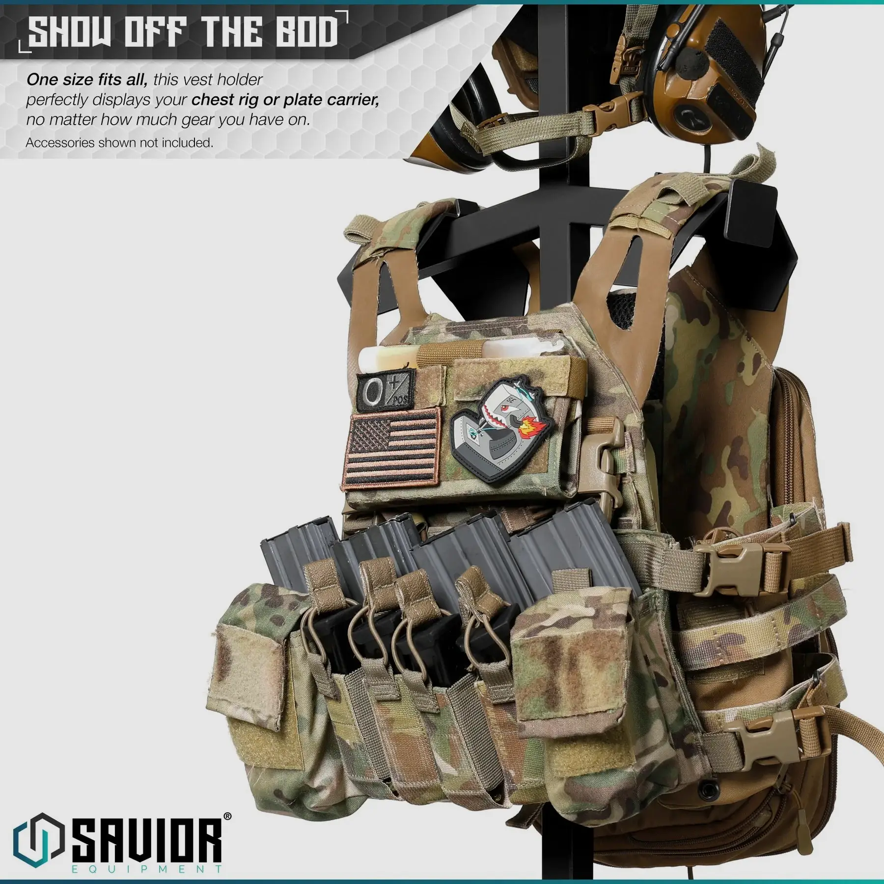 H.P.C. Helmet Plate Carrier Tabletop Rack, image 2 of 7