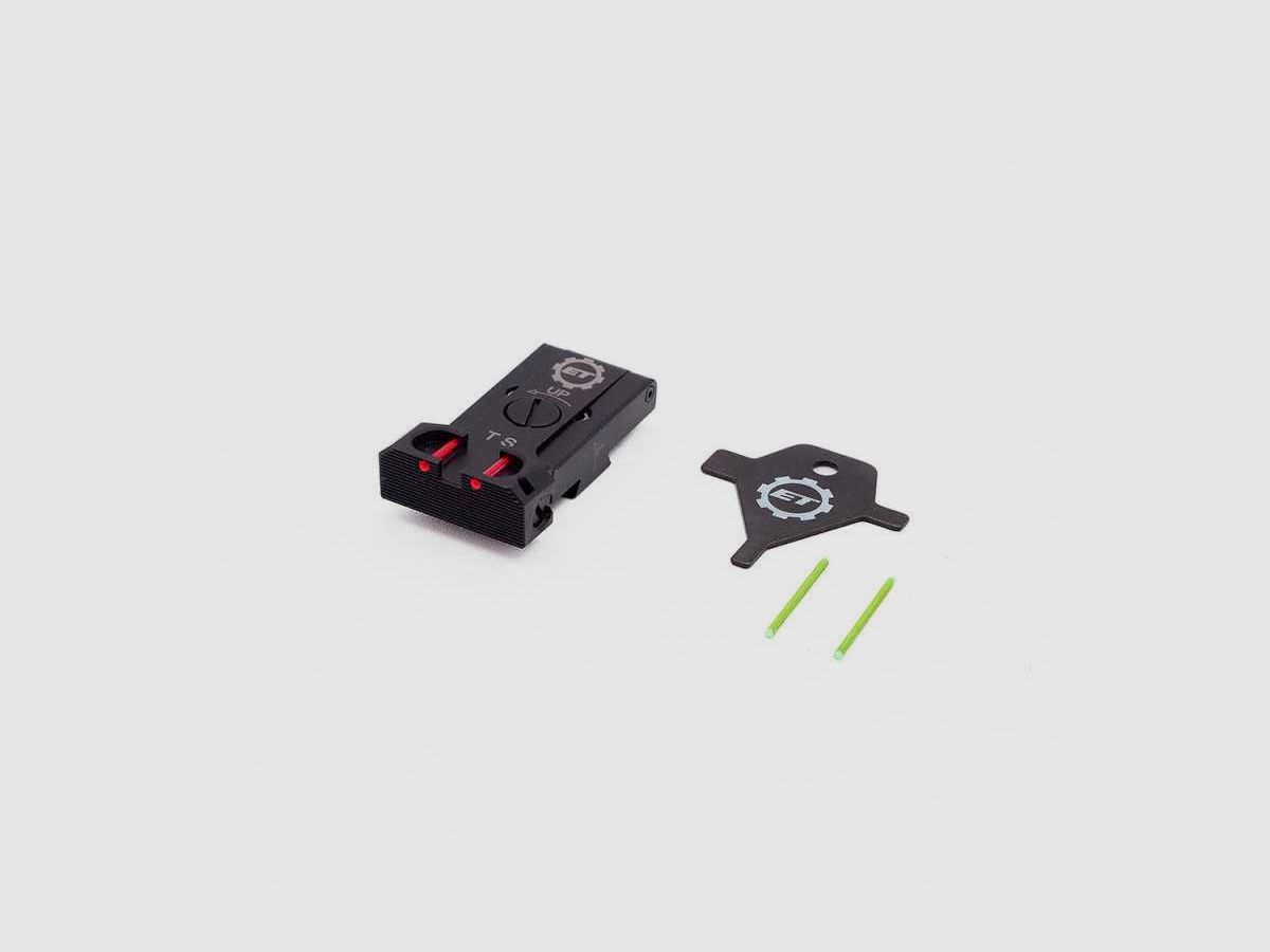 Eemann Tech Adjustable Rear Sight with Fiber Optics for CZ 75 TS-TS2, image 2 of 3
