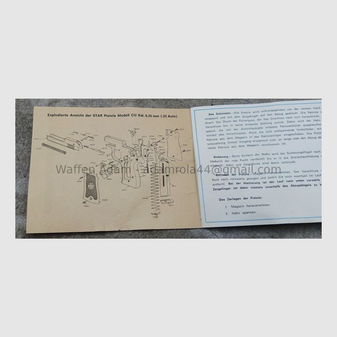 Star CU-Starlet, Taschenpistole