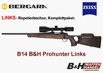 Bergara B14 B&H Prohunter LINKS Lochschaft Zeiss 2.5-15x56 fertig montiert / Optional: Brenner Schalldämpfer