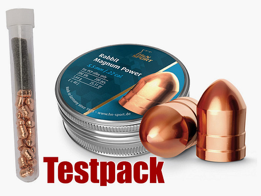 Testpack Spitzkopf H&N Diabolos Jagd Rabbit Magnum Power Kaliber 5,5 mm 1,67 g glatt verkupfert 20 StĂĽck