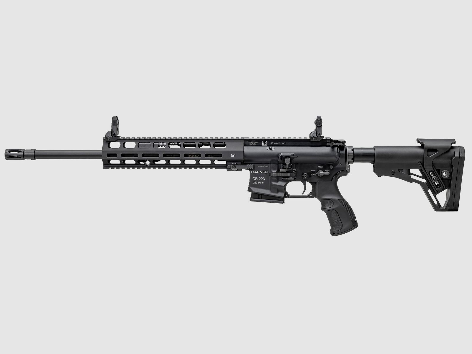 Haenel CR 223 M-LOK Handschutz Lauflnge 423 mm | Matchabzug | Handschutz lang | Schwarz | sportlich zugelassen, Kal. .223 Rem.