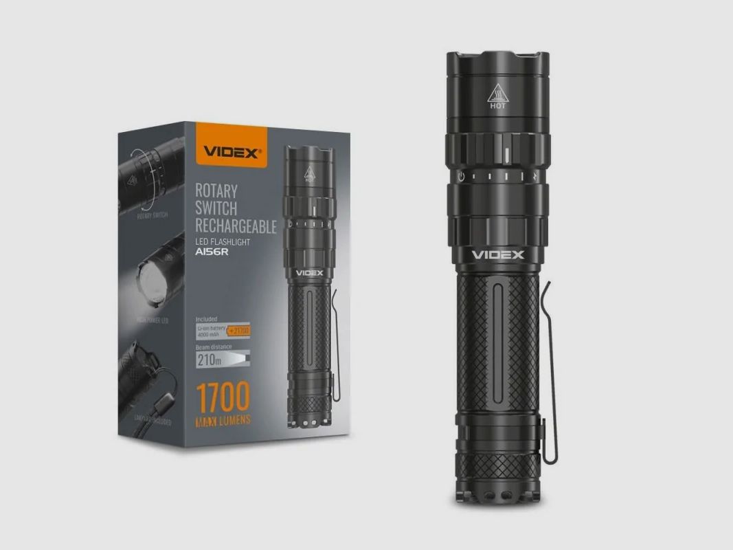 VIDEX VLF-A156R lampe torche 1700 lm, image 1 sur 3