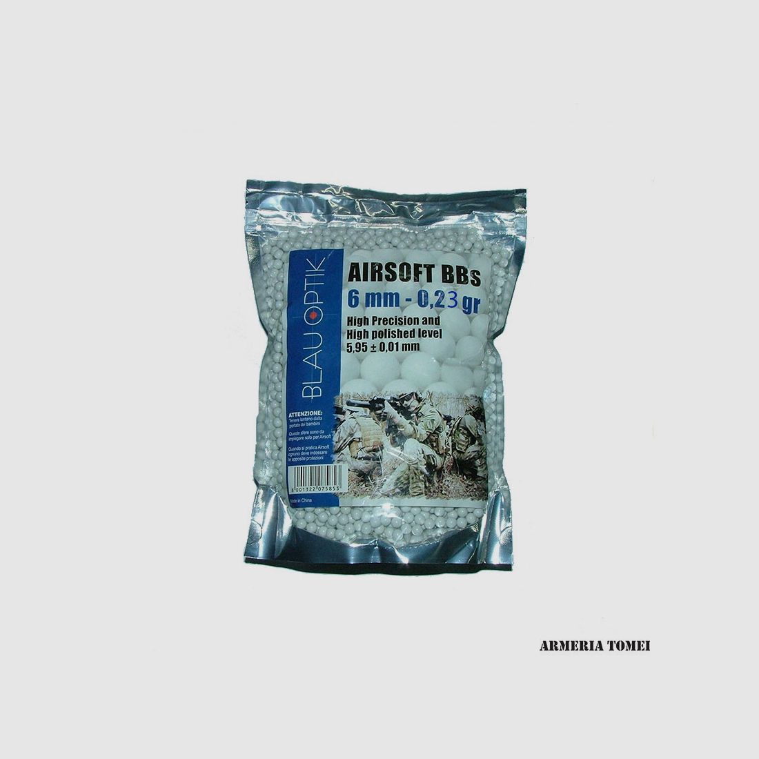 BLAU OPTIK – SOFT AIR GESCHOSSE CAL 6 MM / 0,23 GR (1KG)