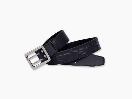Carhartt Logo Leather Belt Mens Black W42