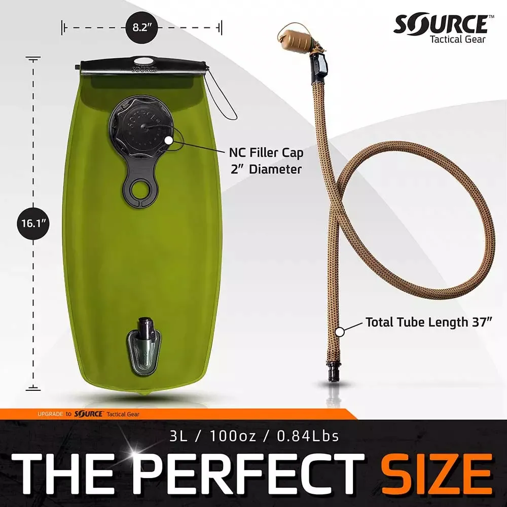 Military hydration bladder for backpack – Source Tactical Gear – WXP 3L foliage, image 2 of 6