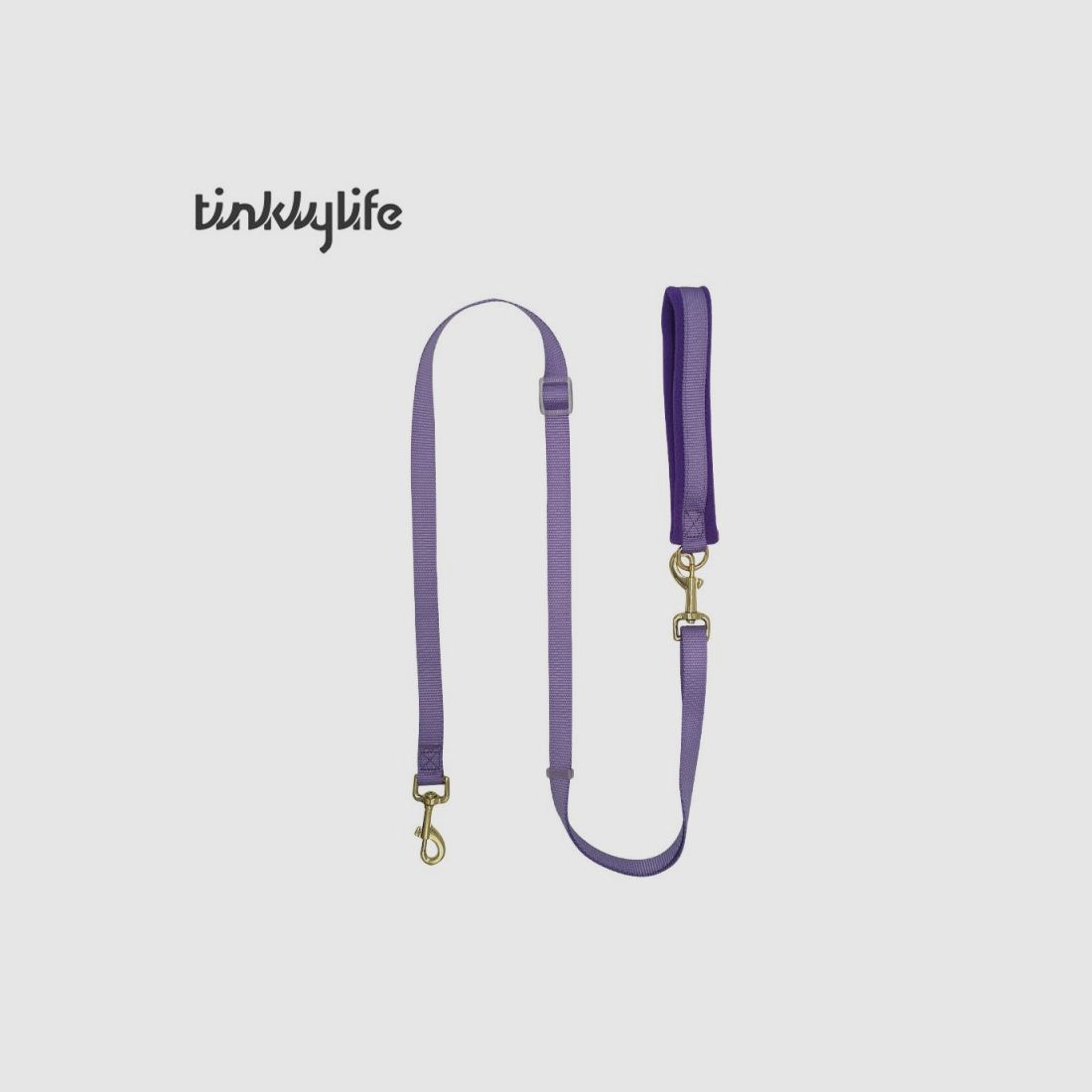 Tinklylife Hundeleine mit Schlaufe Dunkelviolett