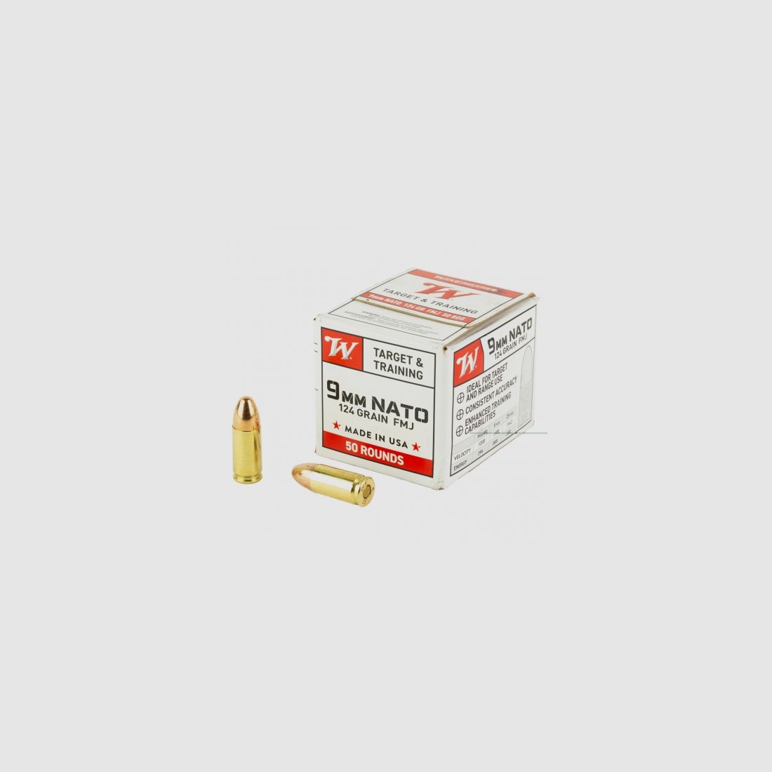 Winchester 9mm Parabellum FMJ 124gr