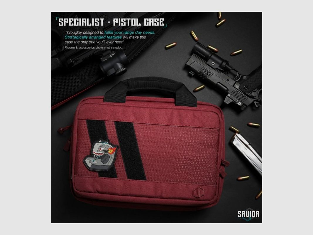 Doppelpistolenfutteral SAVIOR Rot Basque, Bild 5 von 5